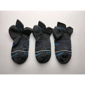 Bombas Merino Wool Hex Tec Run Athletic Ankle Socks Lot Of 3 Pairs Size M